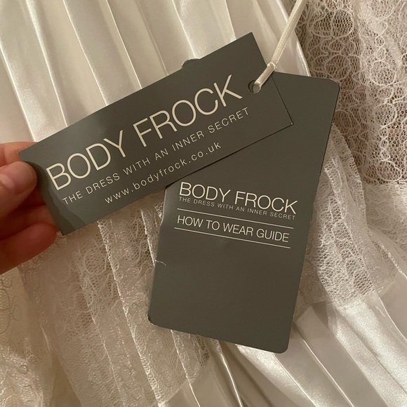 ASOS Bodyfrock Bridal Gown Pleated Maxi Dress With Fluted Sleeves. Slip dress - Picture 5 of 7